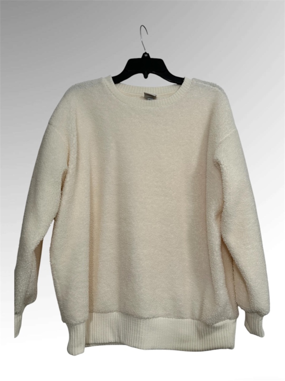 A New Day Sweatshirt Size M Sherpa Faux Fur Crewneck